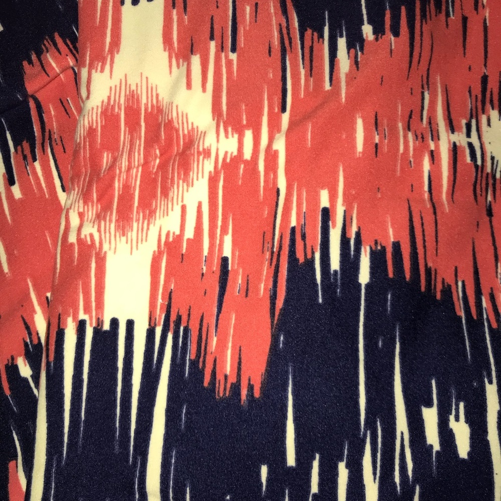 LuLaRoe TC leggings orange, yellow and blue